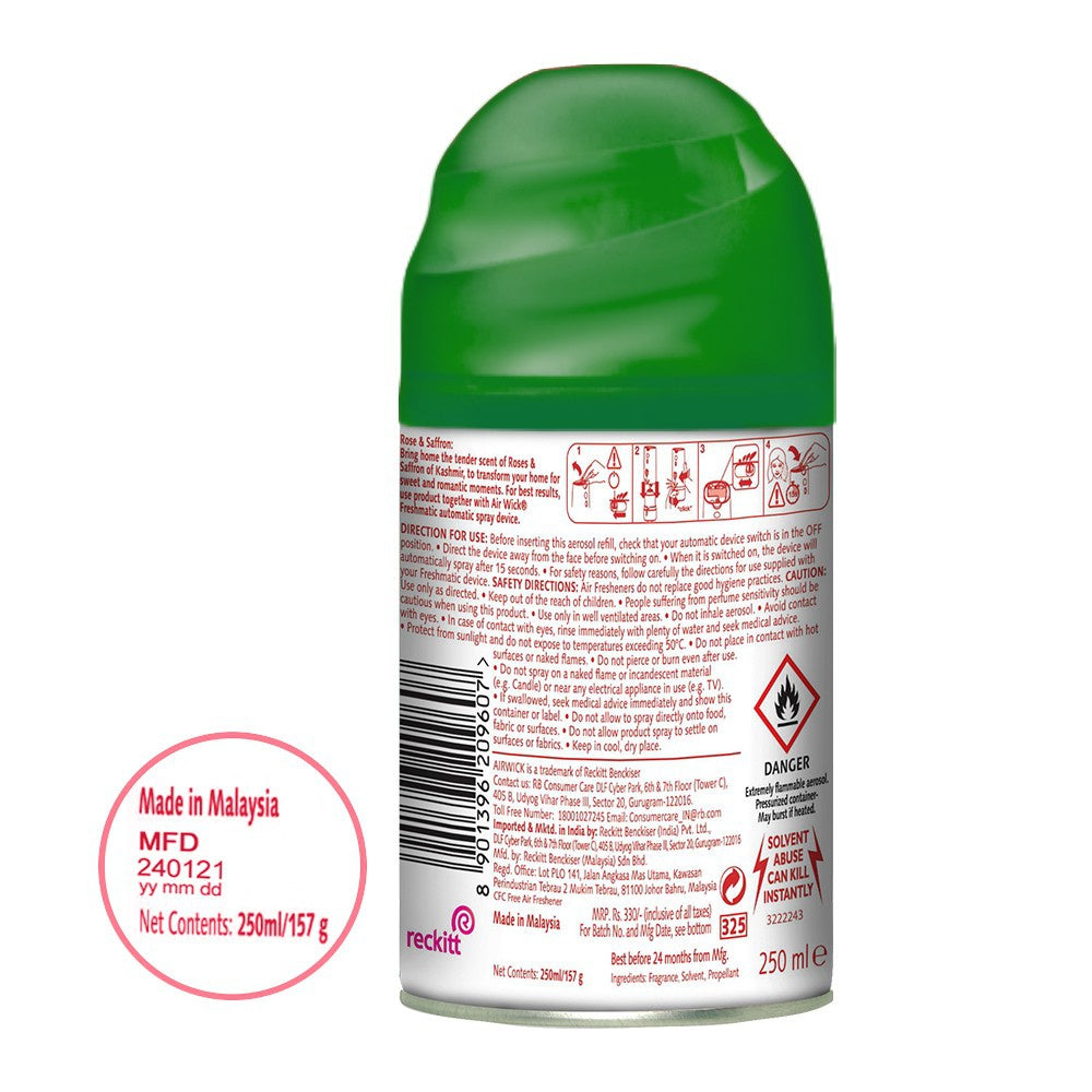Airwick Airwick Air Freshener Kit (Machine + Summer Delights Refill) + Airwick Freshmatic Automatic Room Freshener (Rose and Saffron) Combo : 250 ml + 250 ml