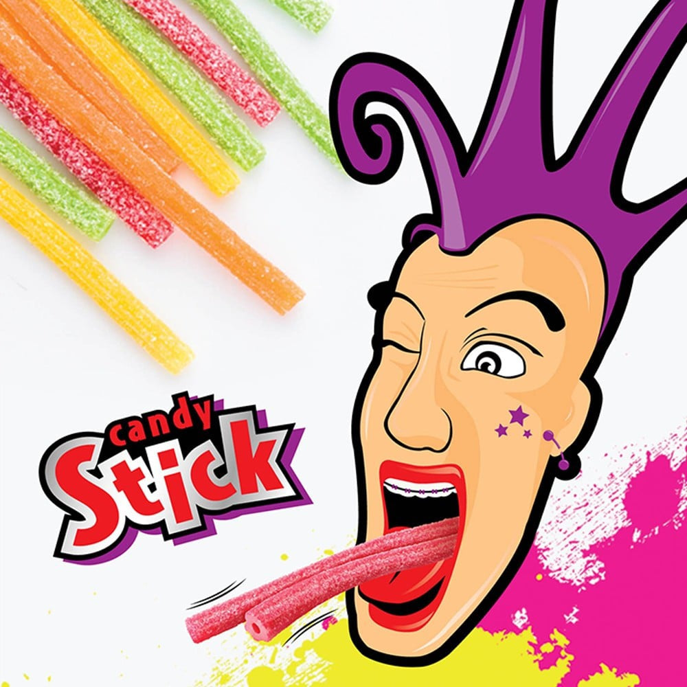 Sour Punk Blueberry Candy Stick : 40 g