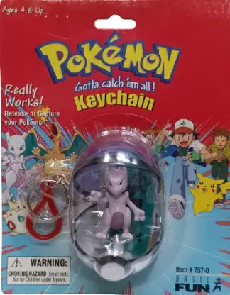 Pokémon Mewtwo Pokeball Catch & Release Keychain