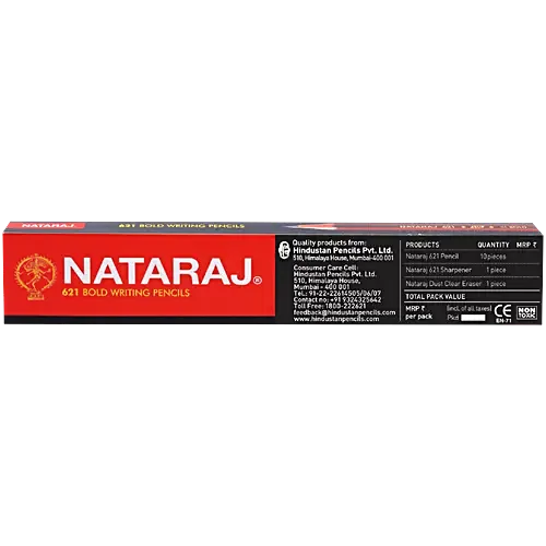 Nataraj 621 Writing Pencils HB Superior Bonded Lead - 10 pcs