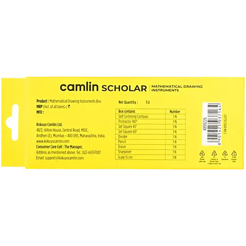 Camel Scholar Mathematical Drawing Instruments, 9 pcs