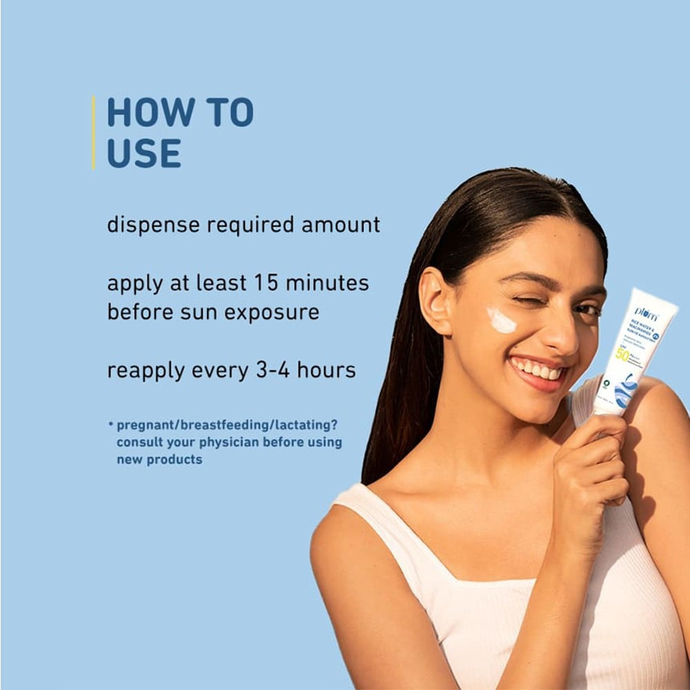 Plum Rice Water & Niacinamide Hybrid Sunscreen (SPF 50, PA +++) - Pack of 2 : 2 x 50 g