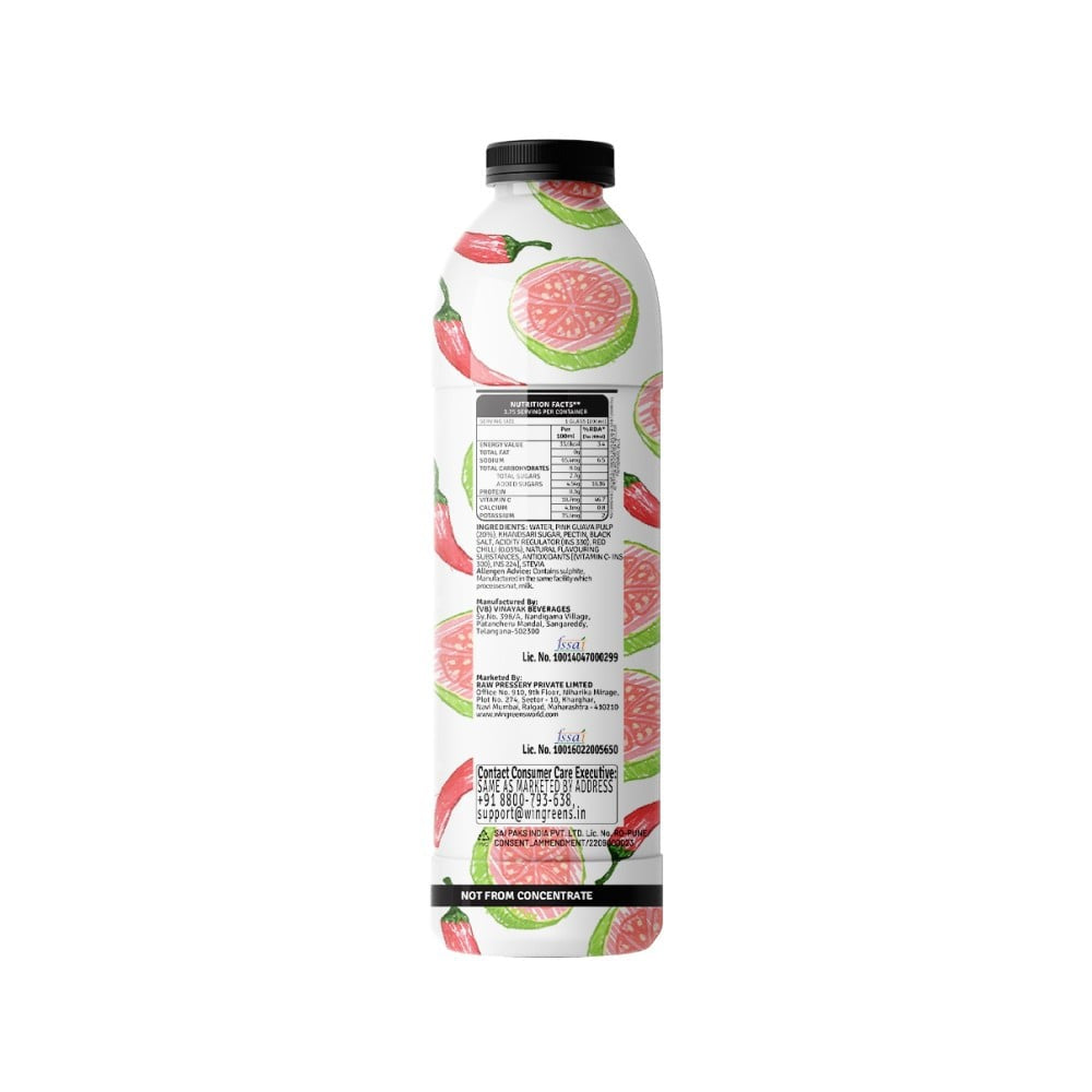 Raw Pressery Refreshers Pink Guava Chilli Juice - Pack of 2 : 2 x 750 ml