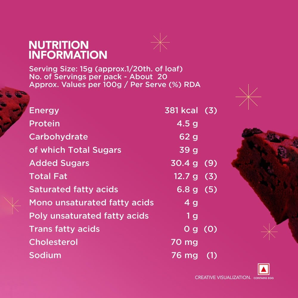 Britannia Delight Plum Cake (Contains Egg) : 300 g