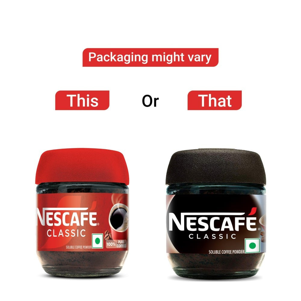 Nescafe Classic Instant Coffee Powder - 100% Pure Coffee : 24 g