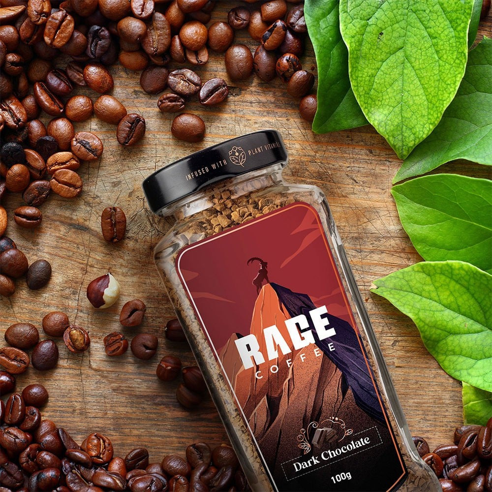 Rage Coffee Dark Chocolate Instant Coffee : 100 g