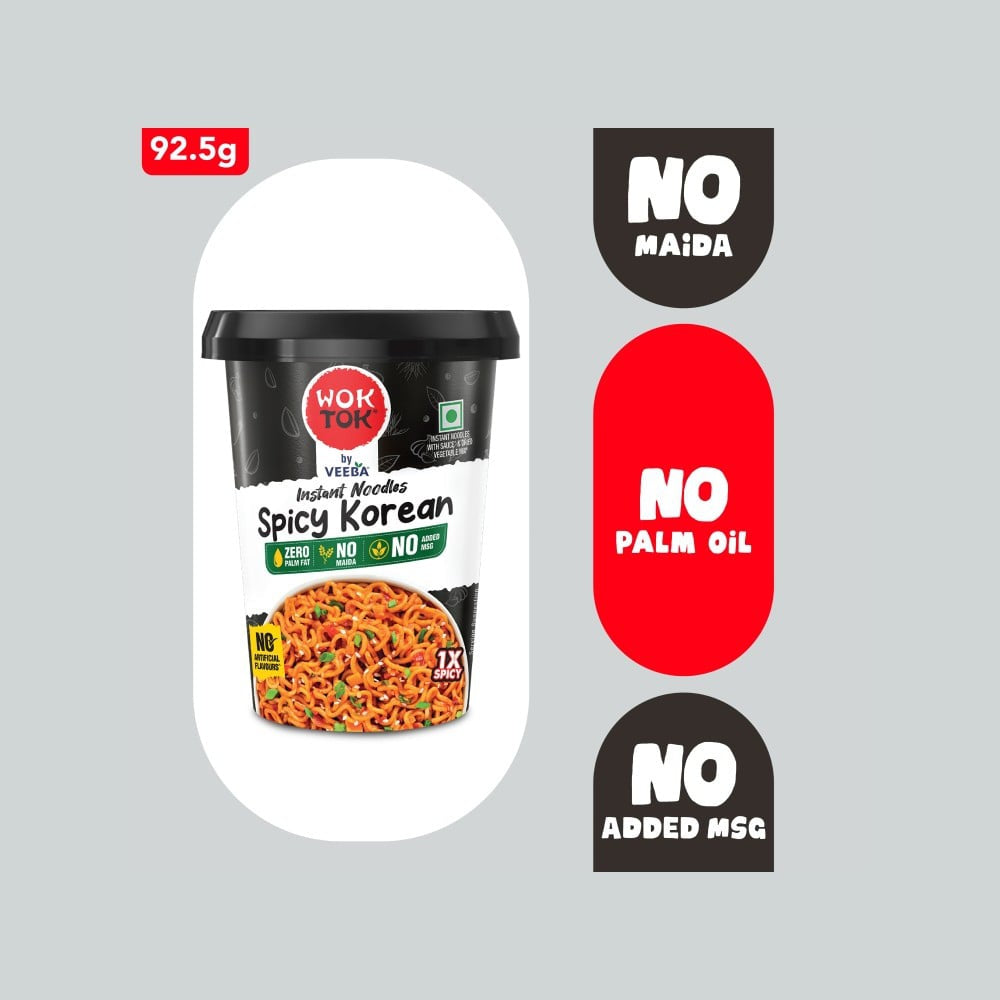 Wok Tok by Veeba Spicy Korean Instant Cup Noodles : 92.5 g