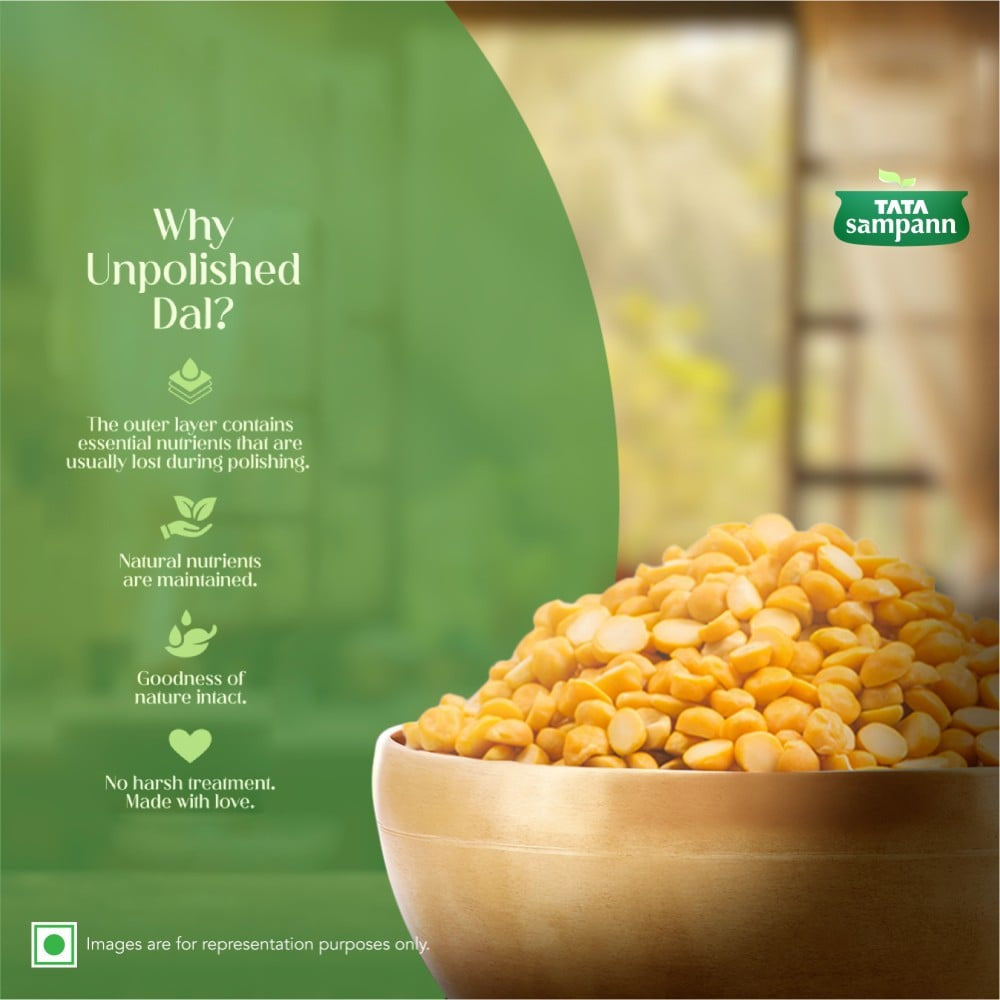 Tata Sampann Unpolished Chana Dal : 500 g