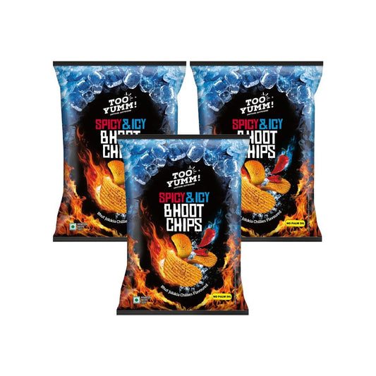 Too Yumm Spicy & Icy Bhoot Potato Chips - Pack of 3 : 3 x 82 g