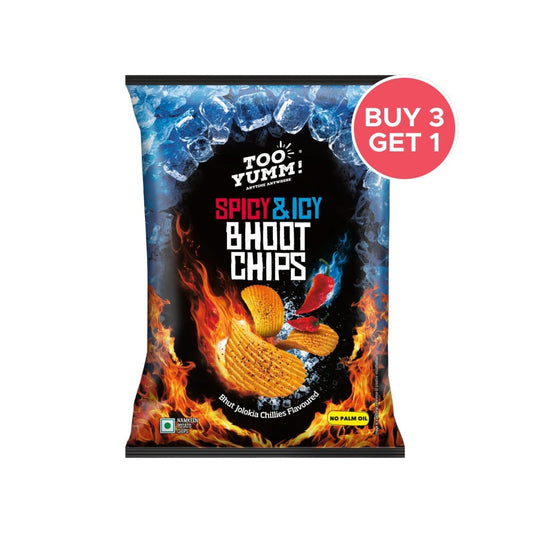 Too Yumm Spicy & Icy Bhoot Potato Chips - Buy 4 Get 1 Free : 4 x 82 g + 1 x 82 g