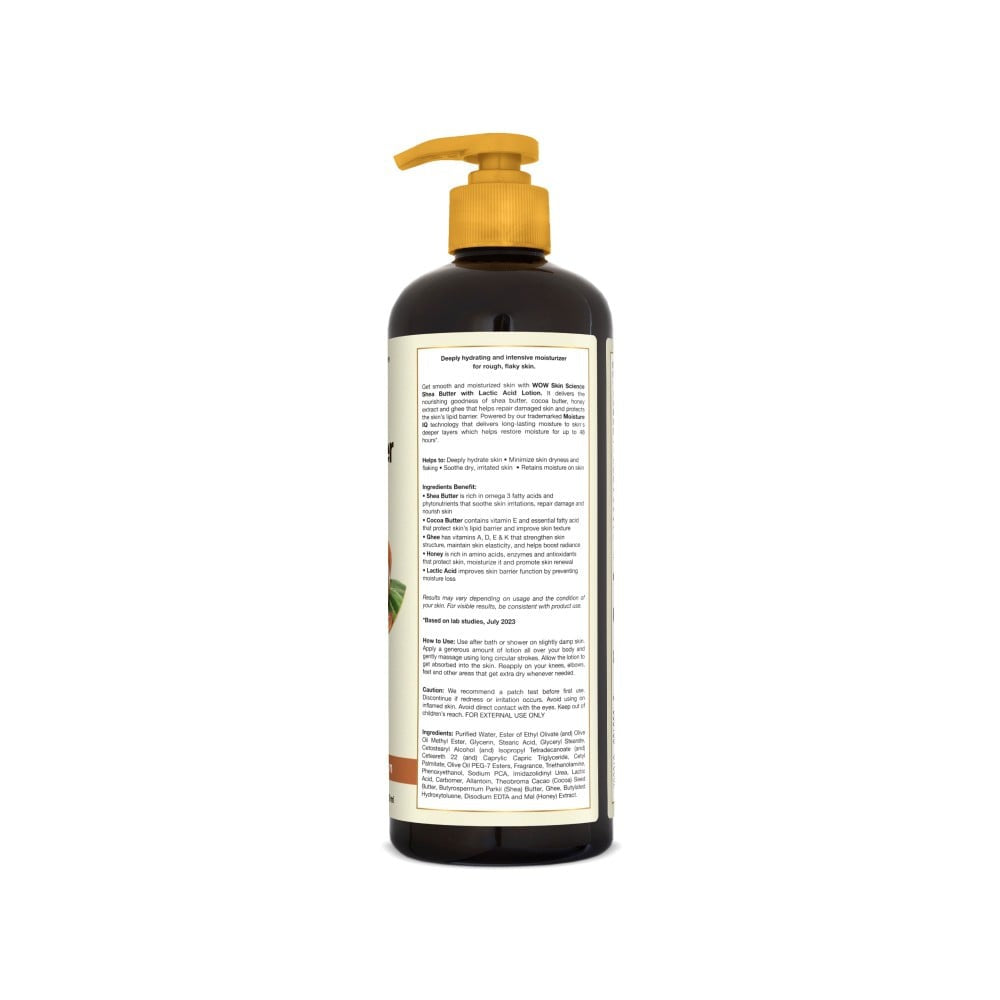 Wow Skin Science Shea Butter with Lactic Acid Body Lotion - Pack of 2 : 2 x 400 ml