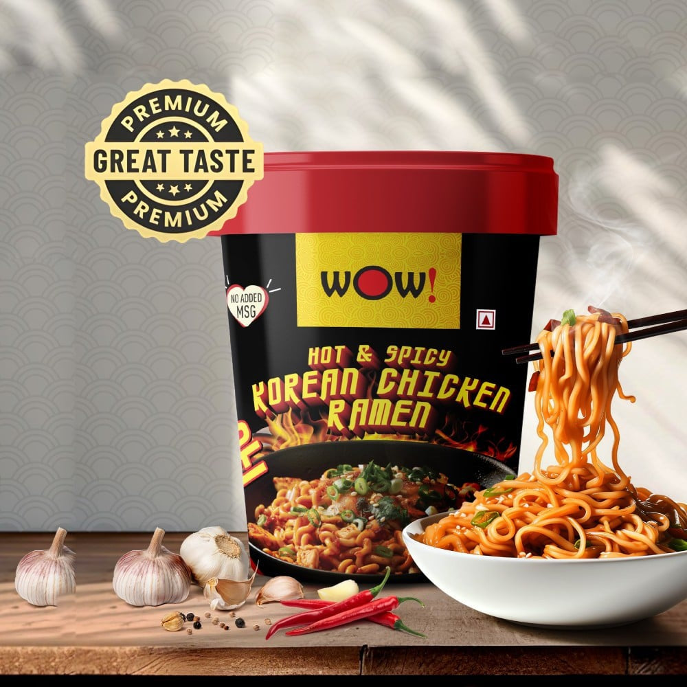 Wow! Hot & Spicy Korean Chicken Ramen Cup Noodles : 95 g