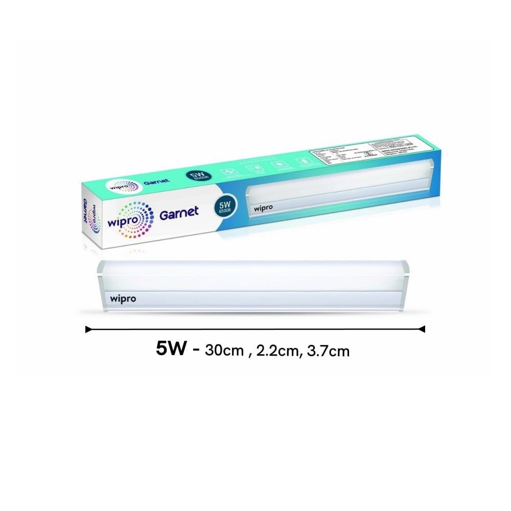 Wipro Garnet 5W LED Batten Light (Cool Day White) : 1 unit