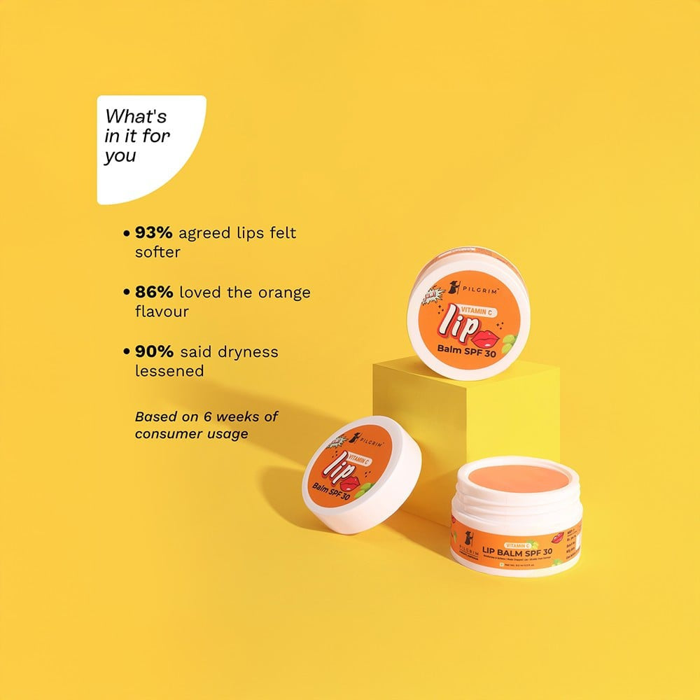 Pilgrim Vitamin C Lip Balm with SPF 30 (Orange) : 9 g