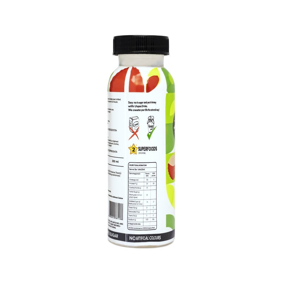 Utopian Litchi D-Lite Juice With Honey : 200 ml