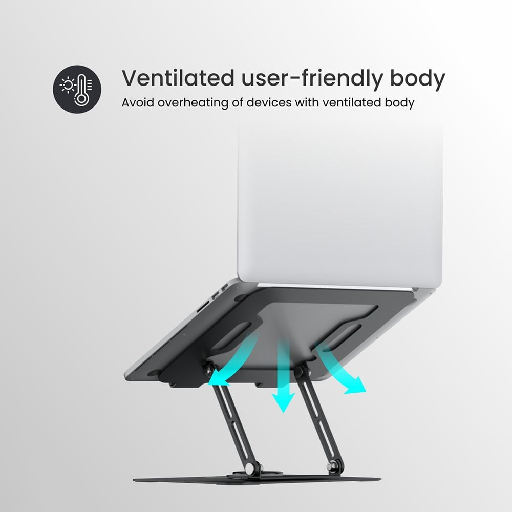 Portronics My Buddy K9 Laptop Stand (Black) : 1 unit