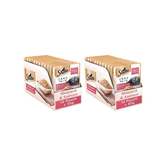 Sheba Rich - Skipjack Salmon in Sasami Wet Cat Food - Pack of 2 : 2 x 12 x 35 g