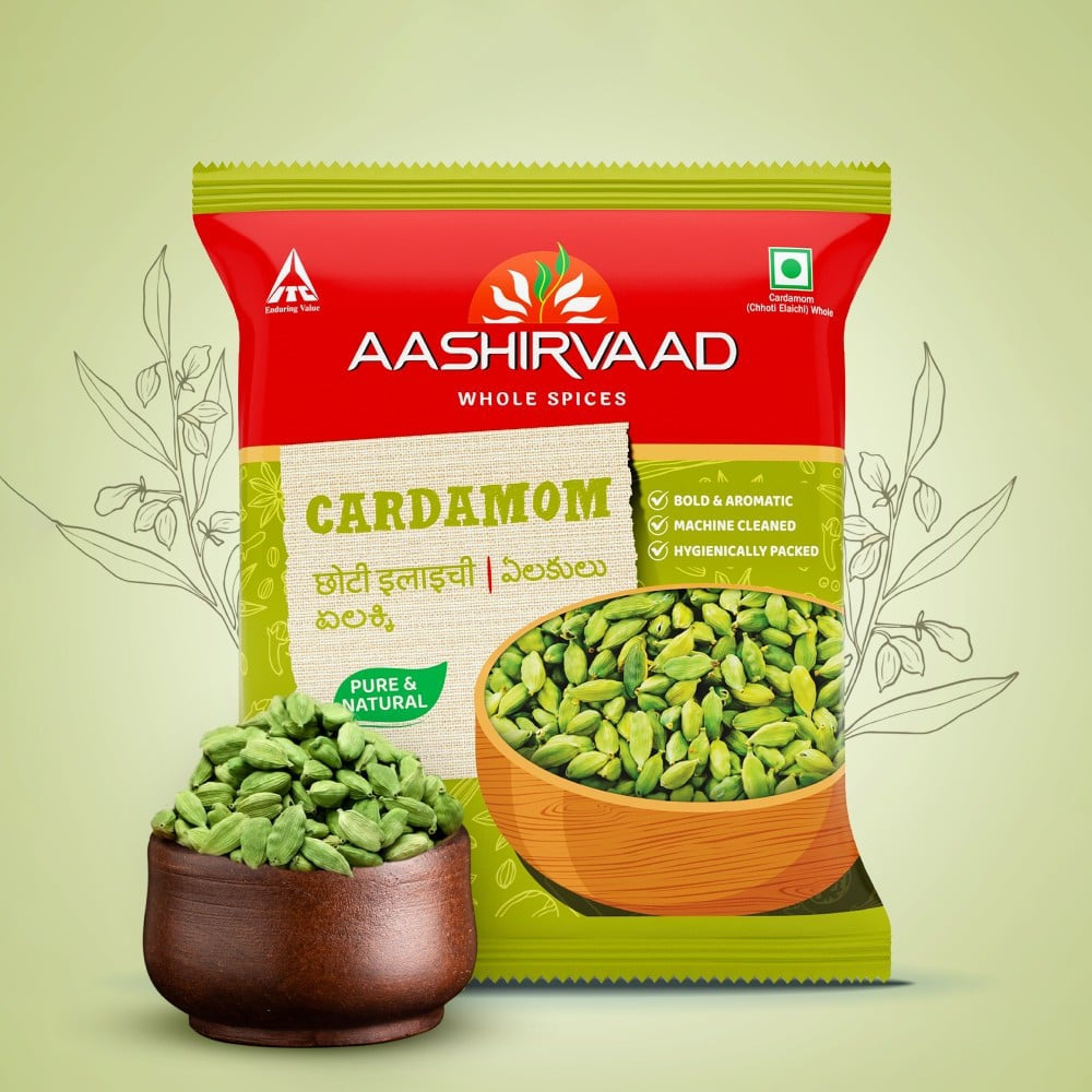 Aashirvaad Green Cardamom Whole : 50 g