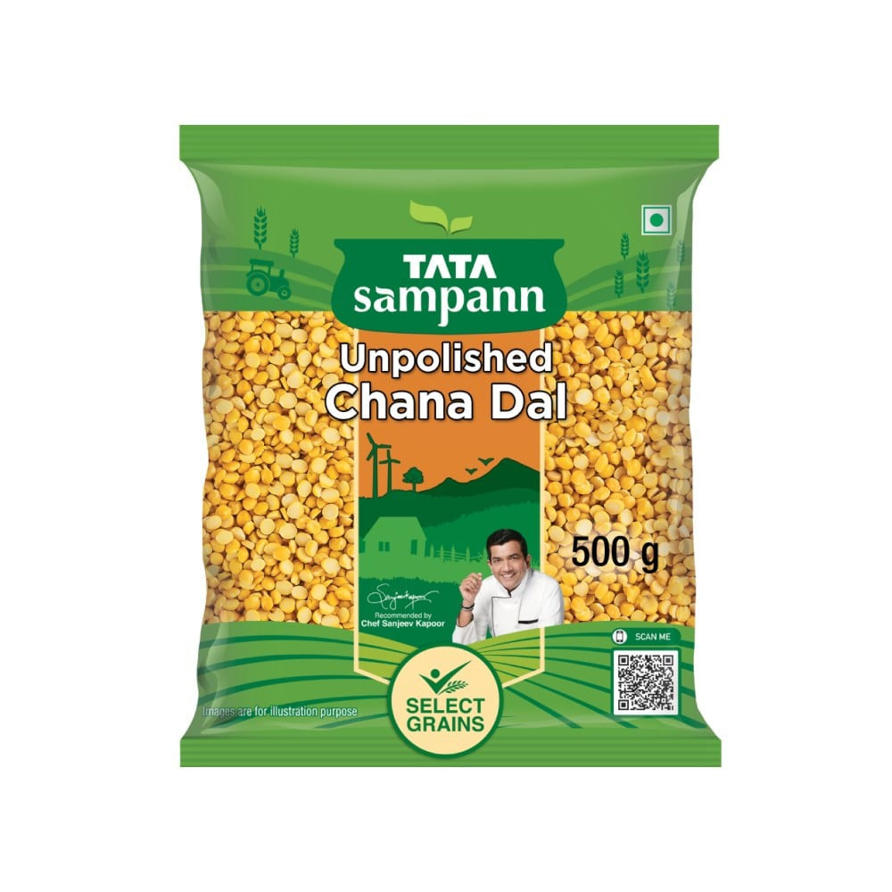 Tata Sampann Unpolished Chana Dal : 500 g