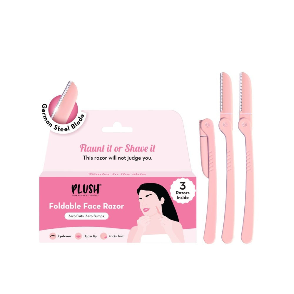 Plush Foldable Face Razor for Women : 3 pcs