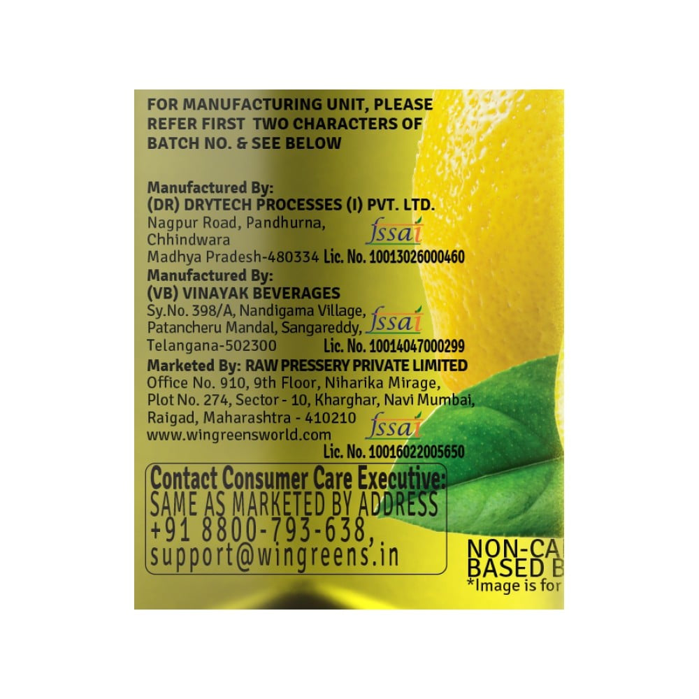 Raw Pressery Iced Green Tea (Lemon) - Pack of 3 : 3 x 250 ml