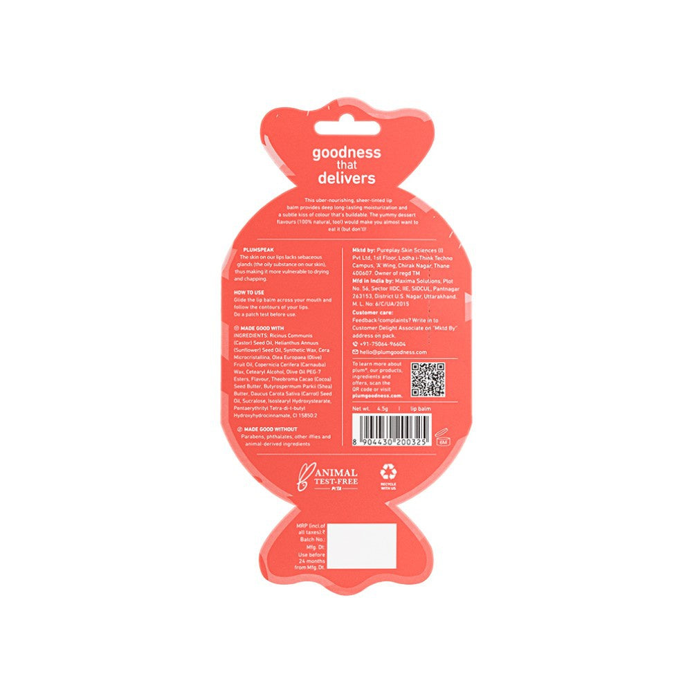 Plum Candy Melts Tinted Lip Balm (Strawberry Sorbet) (Strawberry Sorbet) : 4.5 g