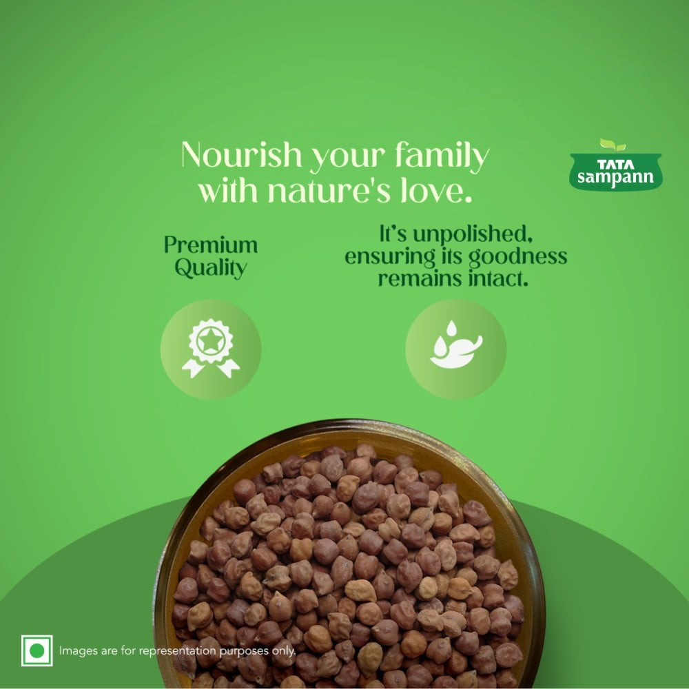 Tata Sampann Unpolished Kala Chana (Black, Brown) : 1 kg