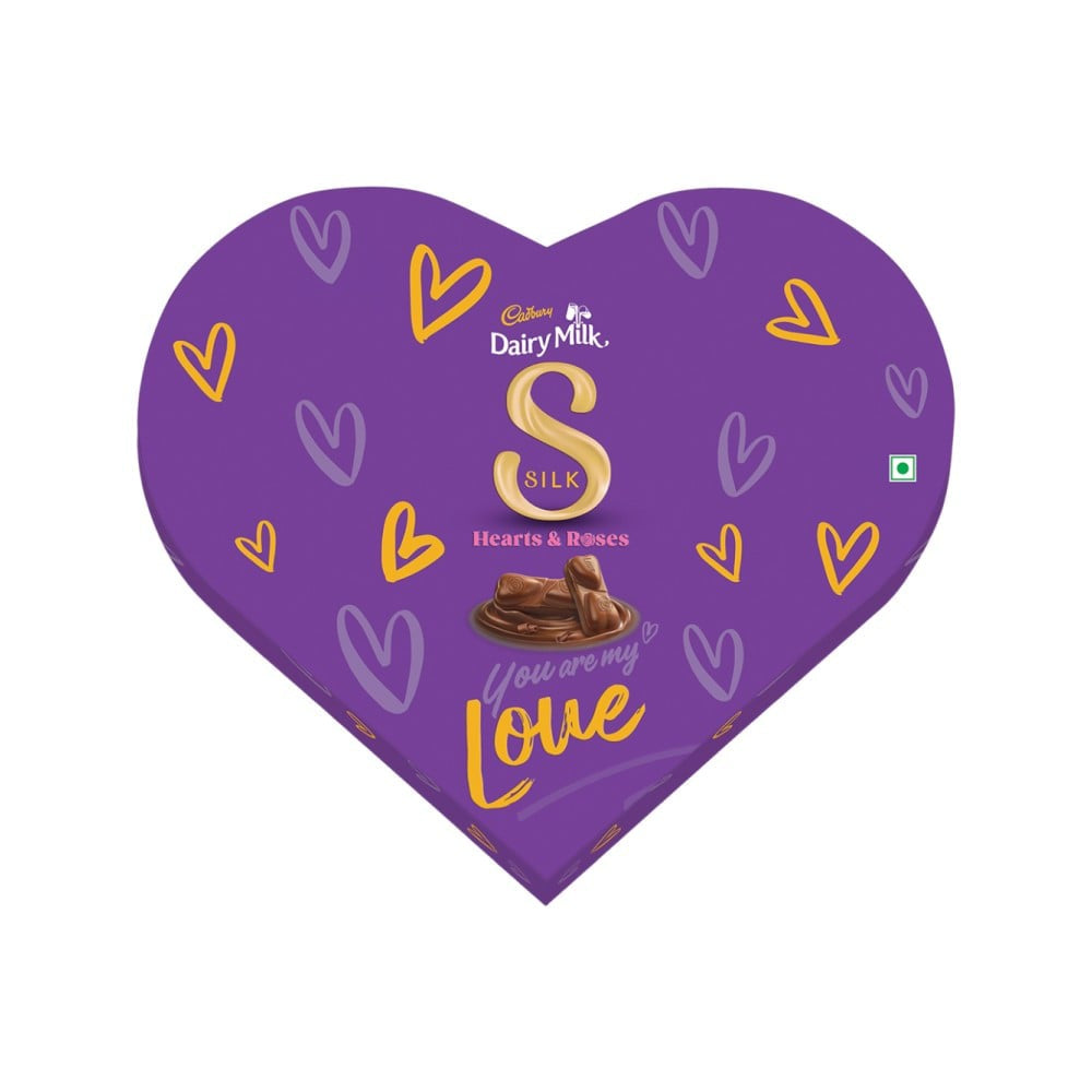 Cadbury Dairy Milk Silk Hearts Shaped Valentines Chocolate Chocolate Gift Pack : 135 g (15 x 9 g)