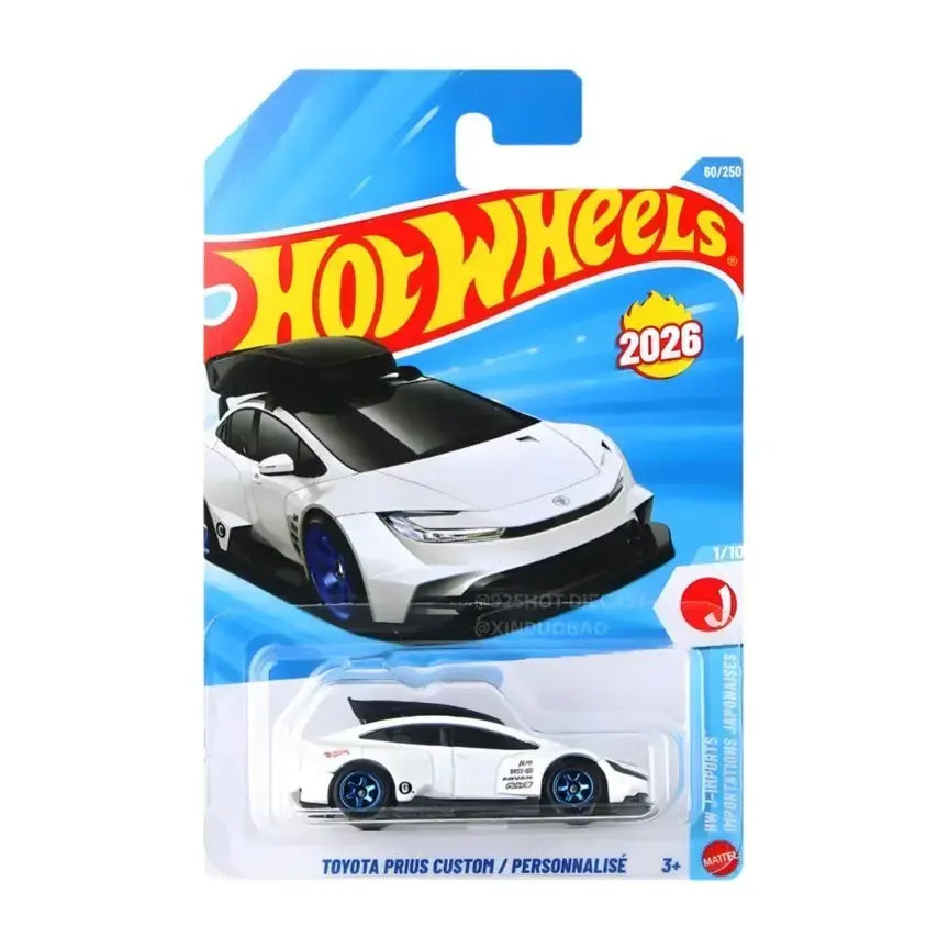 Toyota Prius Custom (With Carrier) (White) – Hot Wheels Imported by Mattel - Prithvi Enterprises