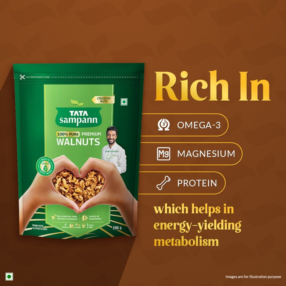Tata Sampann 100% Pure Premium Walnuts : 200 g
