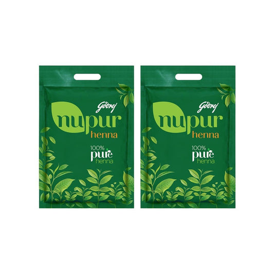 Godrej Nupur 100 % Pure Henna Hair Colour / Mehendi - Pack of 2 : 2 x 500 g