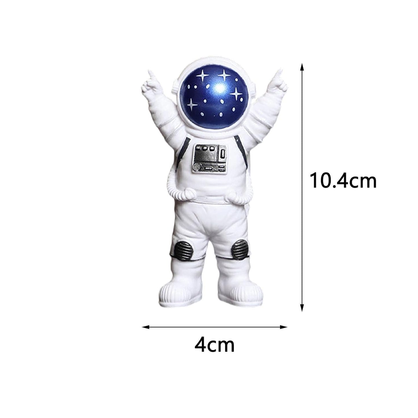 Astronaut Figurine Spaceman Statue - Standing Resin Decor (10 cm)