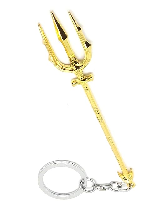 DC Aquaman Trident Pewter Key Chain (Gold)