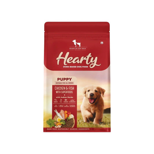HUFT Oven-Baked Dry Dog Food for Puppies with Chicken, Fish & Indian Herbs : 250 g