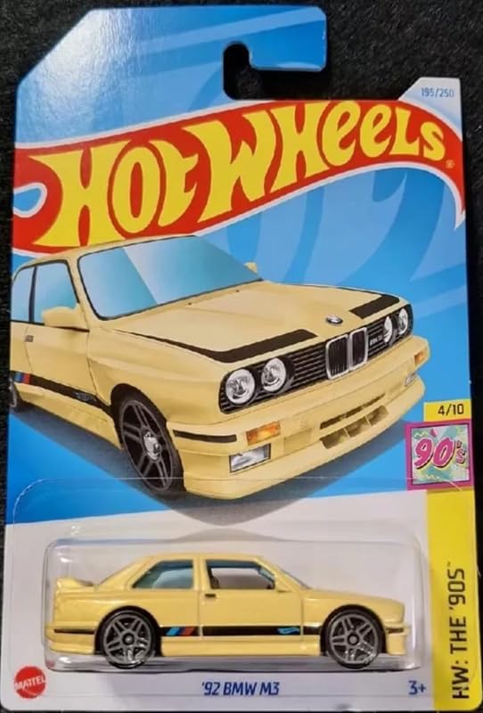 1992 BMW M3 Die-Cast Car (Yellow) by Mattel