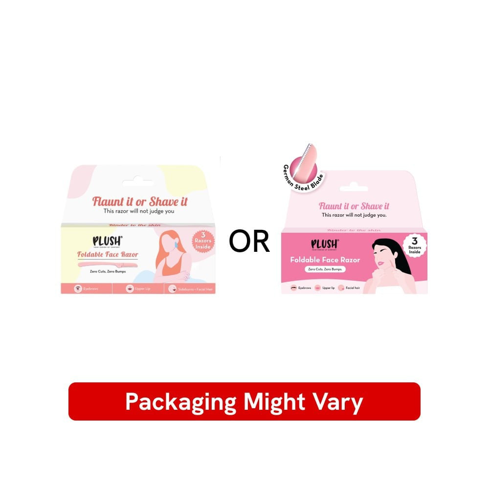 Plush Foldable Face Razor for Women : 3 pcs