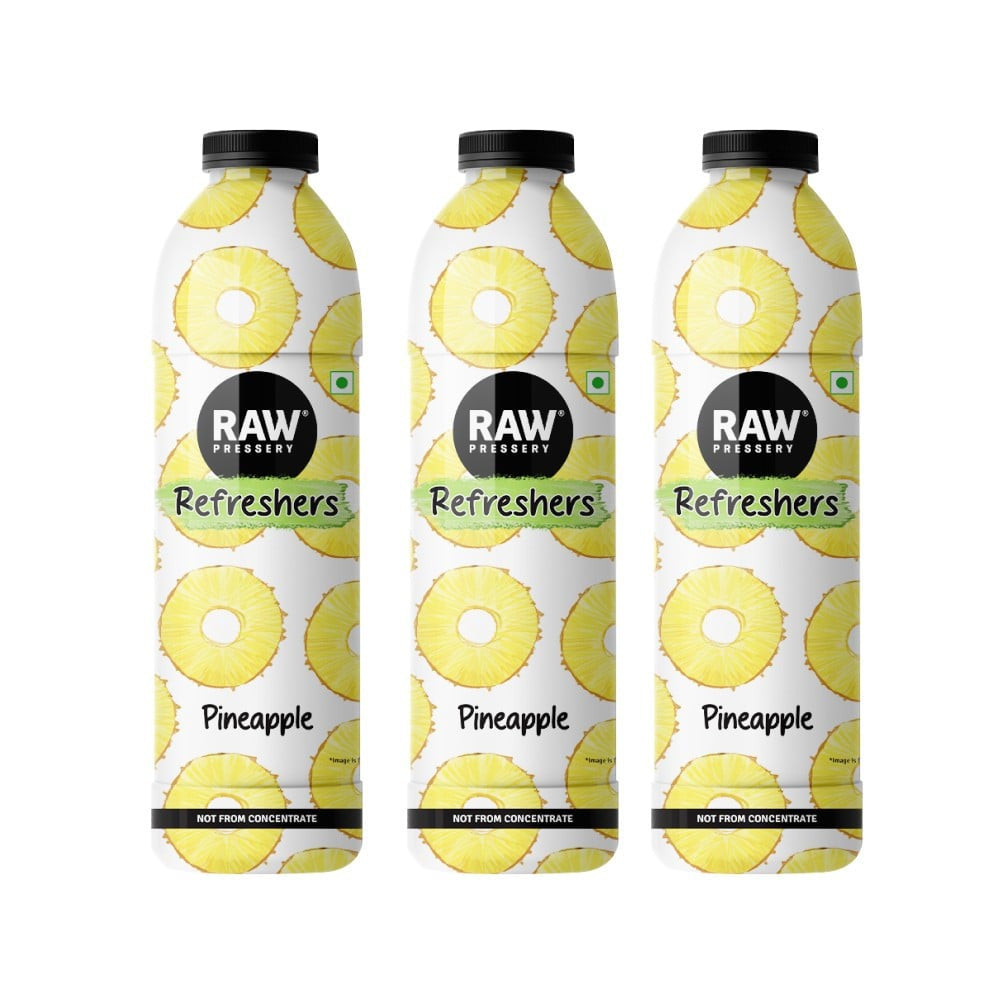 Raw Pressery Refreshers Pineapple Juice - Pack of 3 : 3 x 750 ml