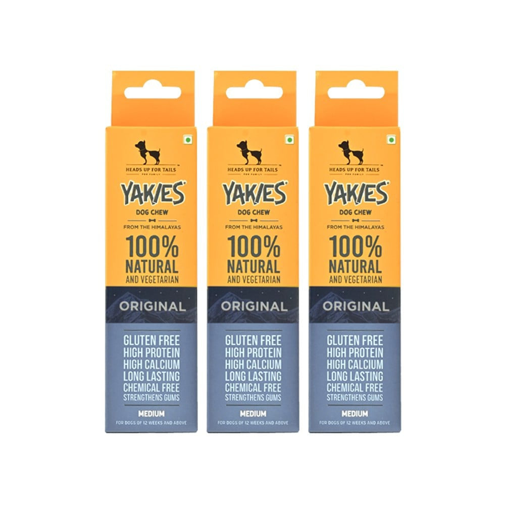 HUFT Yakies Chew Bone Dog Treat (Large, 12 weeks and above) - Pack of 3 : 3 x 85 g