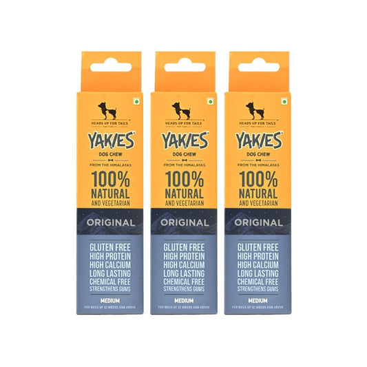 HUFT Yakies Chew Bone Dog Treat (Large, 12 weeks and above) - Pack of 3 : 3 x 85 g