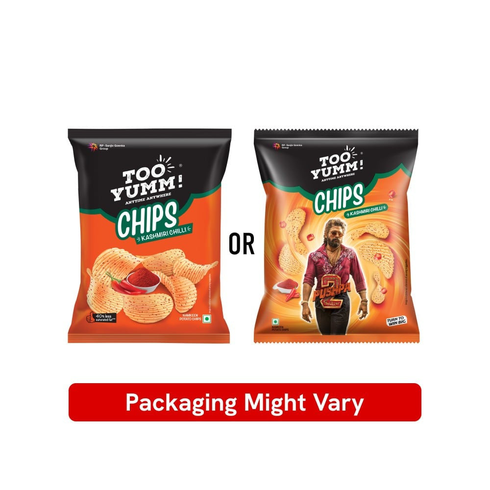 Too Yumm Kashmiri Chilli Potato Chips - Pack of 2 : 2 x 82 g
