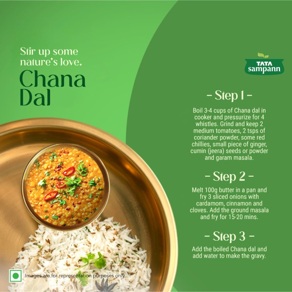 Tata Sampann Unpolished Chana Dal : 1 kg