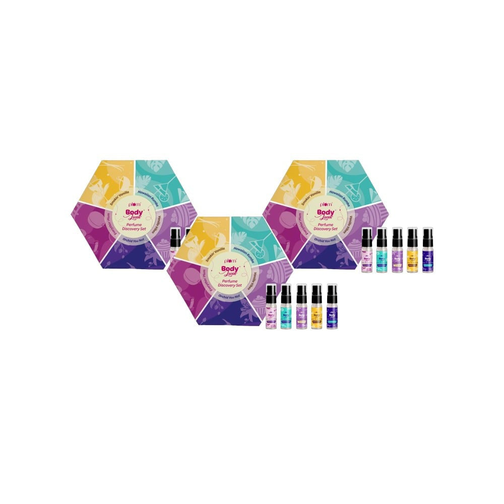 Plum BodyLovin' Perfume Gift Set (Discovery Set) - Pack of 3 : 3 x 1 pack (5 x 5 ml)