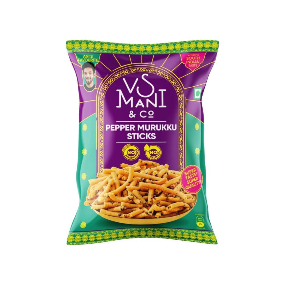 VS Mani & Co. Pepper Murukku Namkeen : 65 g