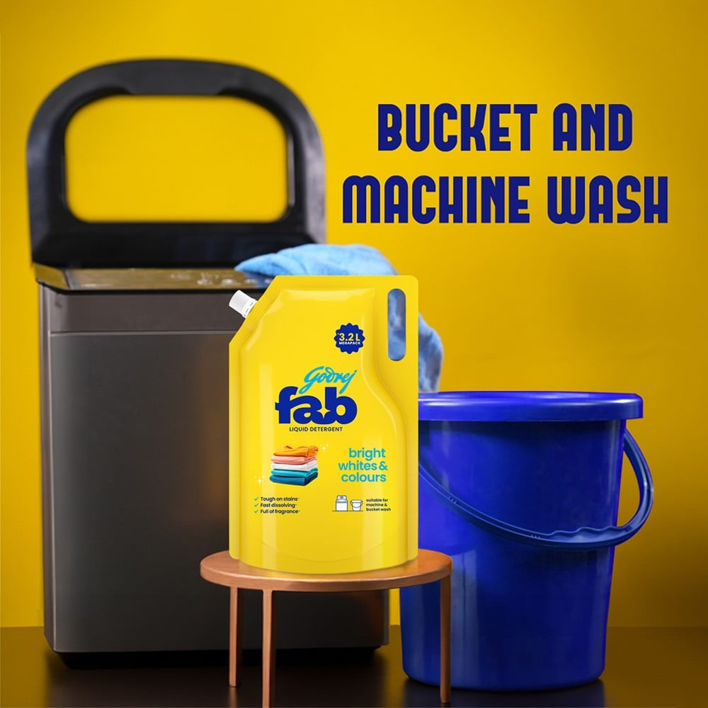 Godrej Fab Liquid Detergent - Refill Pack : 3.2 ltr