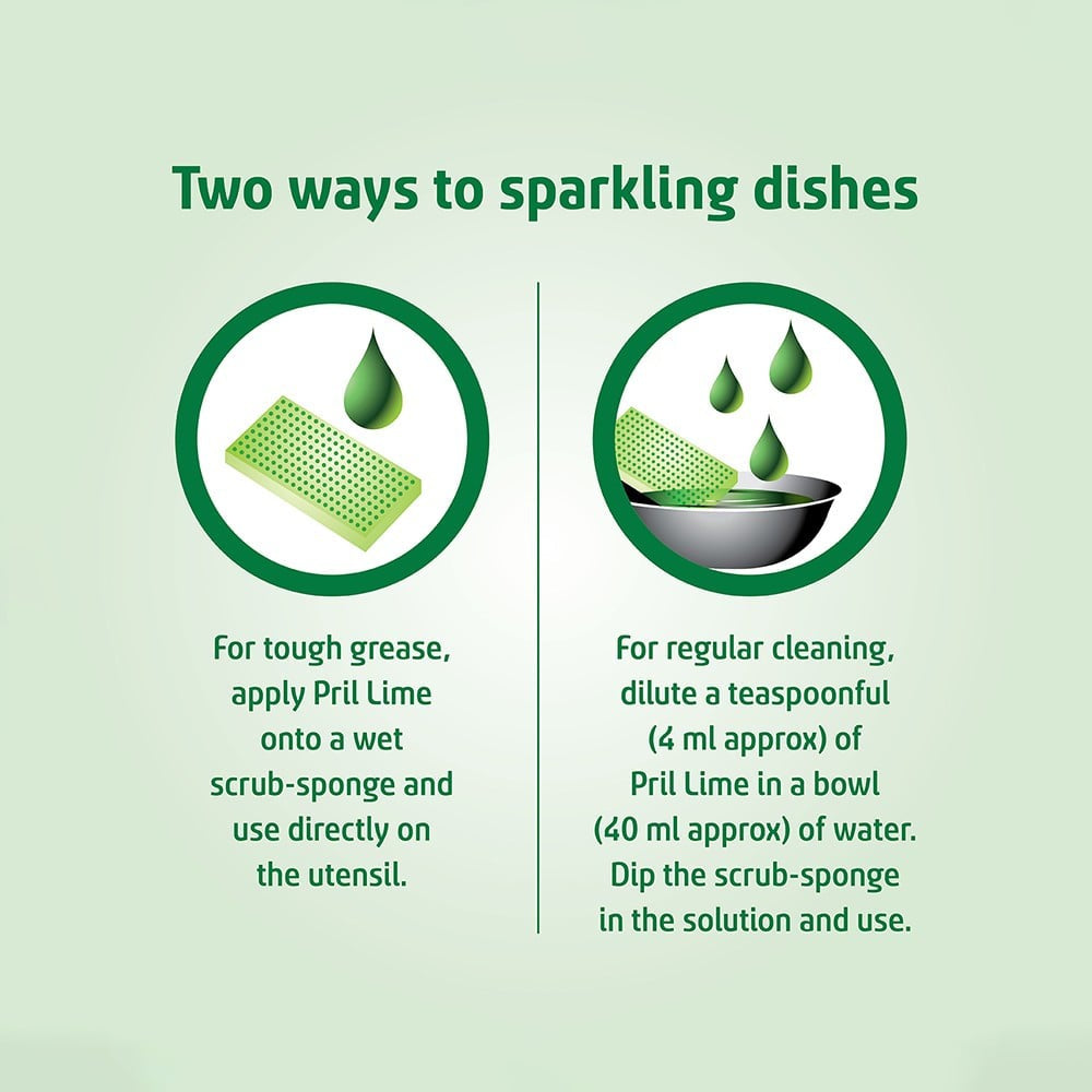 Pril Dishwash Gel (Lime) : 2 ltr