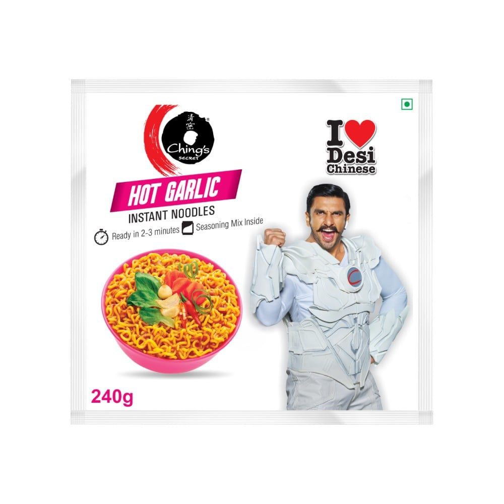 Ching's Secret Hot Garlic Flavoured Instant Noodles : 240 g