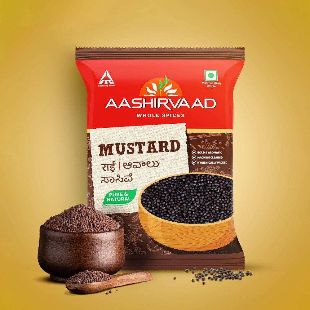 Aashirvaad Pure Whole Mustard Seeds : 200 g