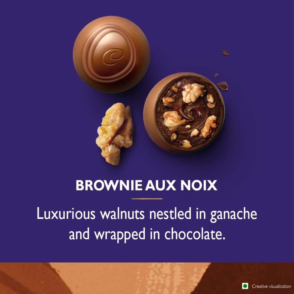 Cadbury Studio Brownie Aux Noix Signature Pralines Chocolate Gift Pack : 130 g (10 x 13 g)