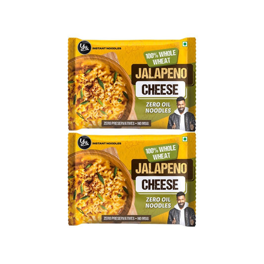 Yu Whole Wheat Instant Noodles Jalapeno Cheese - Pack of 2 : 2 x 70 g