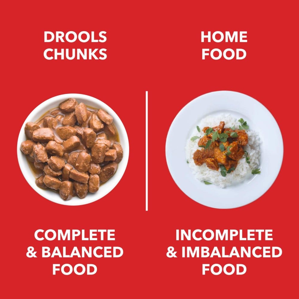 Drools Real Chicken and Chicken Liver Chunks in Gravy Dog Wet Food (Adult) : 150 g